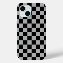 Zwart + Grijs Check Checkerboard Patroon