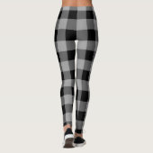 Zwart Grijs Check Leggings (Achterkant)