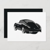 Zwart Grijs Classic Car Briefkaart (Voorkant / Achterkant)