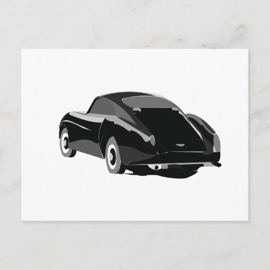 Zwart Grijs Classic Car Briefkaart (Voorkant)