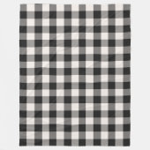 Zwart, Grijs, Crème Buffel Check Fleece Deken (Voorkant)