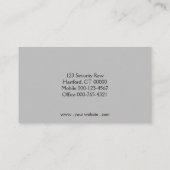 Zwart & Grijs Custom Photo Professional Visitekaartje (Achterkant)