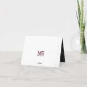 Zwart & Grijs Damast Bedankkaartjes Bedankkaart (Achterkant)