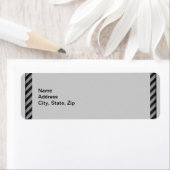 Zwart grijs diagonaal bereik: adres etiket (Insitu)