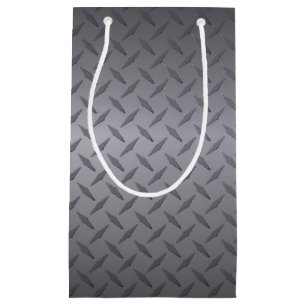 Zwart-grijs Diamondplate staal Kijk kunst Klein Cadeauzakje