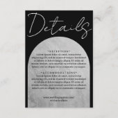 Zwart & Grijs Donker Gotische grafsteen Boog Bruil Informatiekaartje (Voorkant)