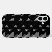Zwart Grijs Driehoek Geometrisch Patroon Case-Mate iPhone Case (Achterkant (horizontaal))