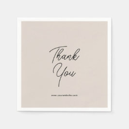 Zwart Grijs Elegant Business Bedankt Napkins Servet