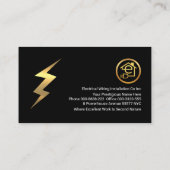 Zwart Grijs Elektrische Lightning Lagen Visitekaartje (Achterkant)