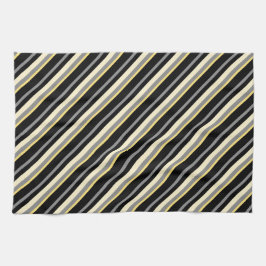 Zwart grijs en geelkleden theedoek