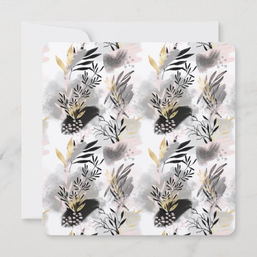 Zwart, grijs en goudlauw kaart (Achterkant)