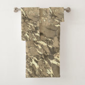 Zwart, grijs en goudmarmer bad handdoek (Insitu)