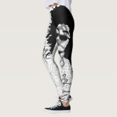 Zwart, grijs en graffiti voor leggings (Links)