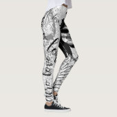 Zwart, grijs en graffiti voor leggings (Rechts)