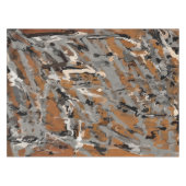Zwart, Grijs en Karamel Abstract Tafelkleed (Voorkant (Horizontaal))