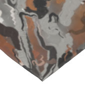 Zwart, Grijs en Karamel Abstract Tafelkleed (Gekanteld)