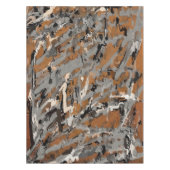 Zwart, Grijs en Karamel Abstract Tafelkleed (Voorkant)