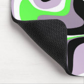 Zwart, grijs en Neon Green Fluid Abstract Muismat (Hoek)