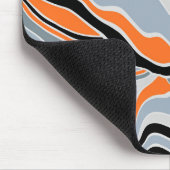 Zwart grijs en Oranje Abstract vocht Muismat (Hoek)