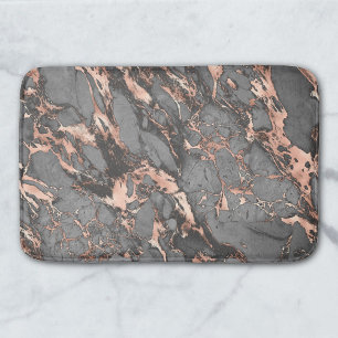 Zwart, grijs en Roos goudmarmer Badmat