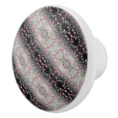 Zwart Grijs en Roze Designer Keramische Knop (Rechts)
