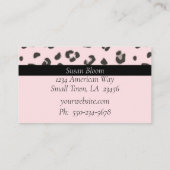 Zwart, grijs en roze Visitekaartje (Achterkant)