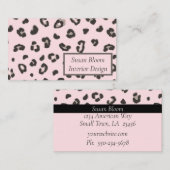 Zwart, grijs en roze Visitekaartje (Voorkant / Achterkant)