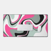 Zwart, grijs en roze vocht Abstract Bureaumat (Keyboard & Muis)
