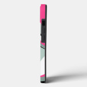 Zwart, grijs en roze vocht Abstract Case-Mate iPhone Case (Achterkant / Links)