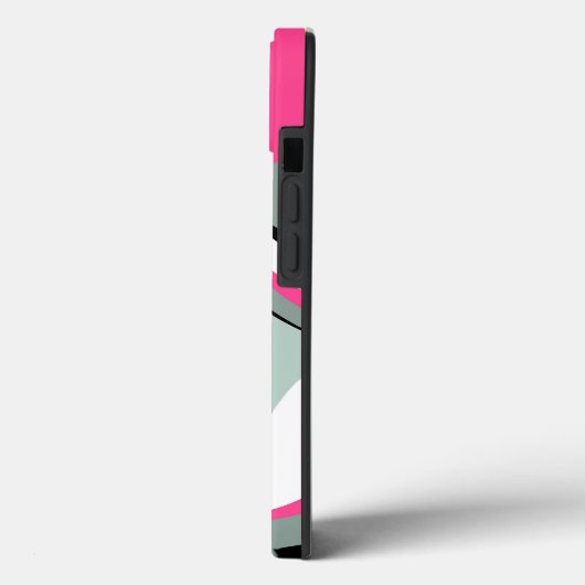 Zwart, grijs en roze vocht Abstract Case-Mate iPhone Case (Achterkant / Links)