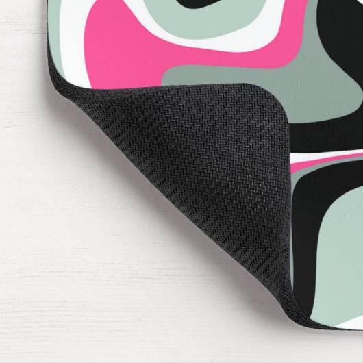 Zwart, grijs en roze vocht Abstract Muismat (Hoek)