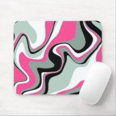 Zwart, grijs en roze vocht Abstract Muismat (Met muis)