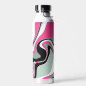 Zwart, grijs en roze vocht Abstract Waterfles (Links)