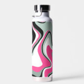 Zwart, grijs en roze vocht Abstract Waterfles (Rechts)