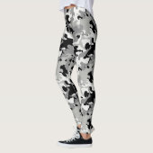 Zwart Grijs en Wit Camo - Legging (Links)