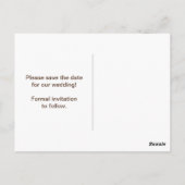 Zwart Grijs en Wit Foto Bewaar de Datum Briefkaart (Achterkant)