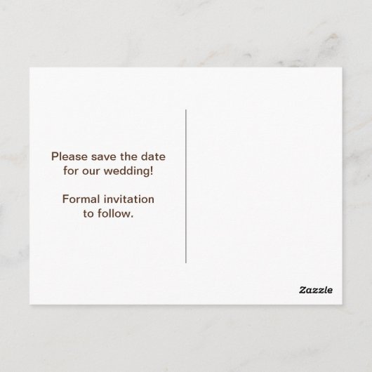 Zwart Grijs en Wit Foto Bewaar de Datum Briefkaart (Achterkant)