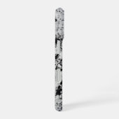 Zwart, grijs en wit graniet iPhone 16 hoesje (Rechterkant)