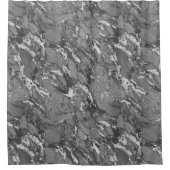 Zwart, grijs en wit marmer-gordijngordijn douchegordijn (Voorkant)