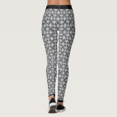 Zwart, grijs en wit patroon leggings (Achterkant)