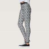 Zwart, grijs en wit patroon leggings (Links)