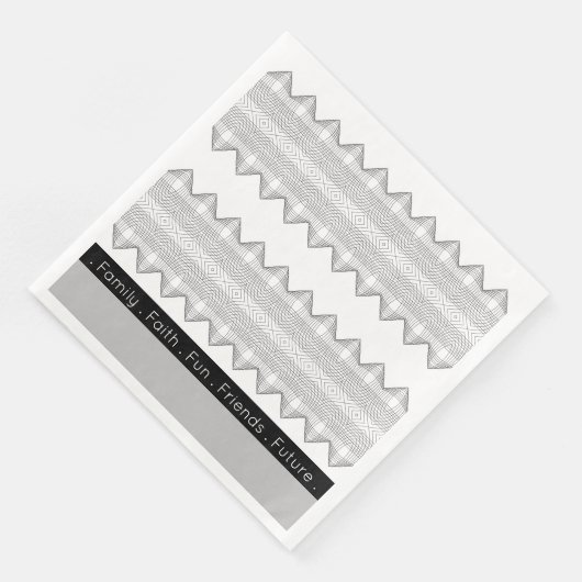 Zwart grijs en wit servet (Hoek)