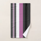 Zwart, Grijs en Wit Strepen Bad Handdoek (Handdoek)