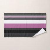Zwart, Grijs en Wit Strepen Bad Handdoek (Handdoek)