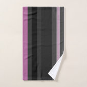 Zwart, Grijs en Wit Strepen Bad Handdoek (Handdoek)