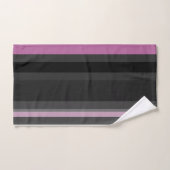 Zwart, Grijs en Wit Strepen Bad Handdoek (Handdoek)