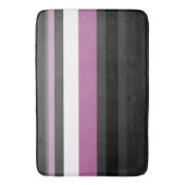 Zwart, Grijs en Wit Strepen Badmat (Voorkant Verticaal)