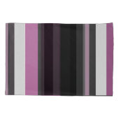 Zwart, Grijs en Wit Strepen Kussensloop (Achterkant)