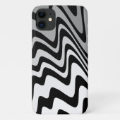 Zwart, grijs en wit zigzag Case-Mate iPhone case (Achterkant)