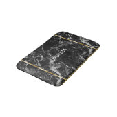 Zwart & Grijs Faux MarbleGold-accent Badmat (Gekanteld)
